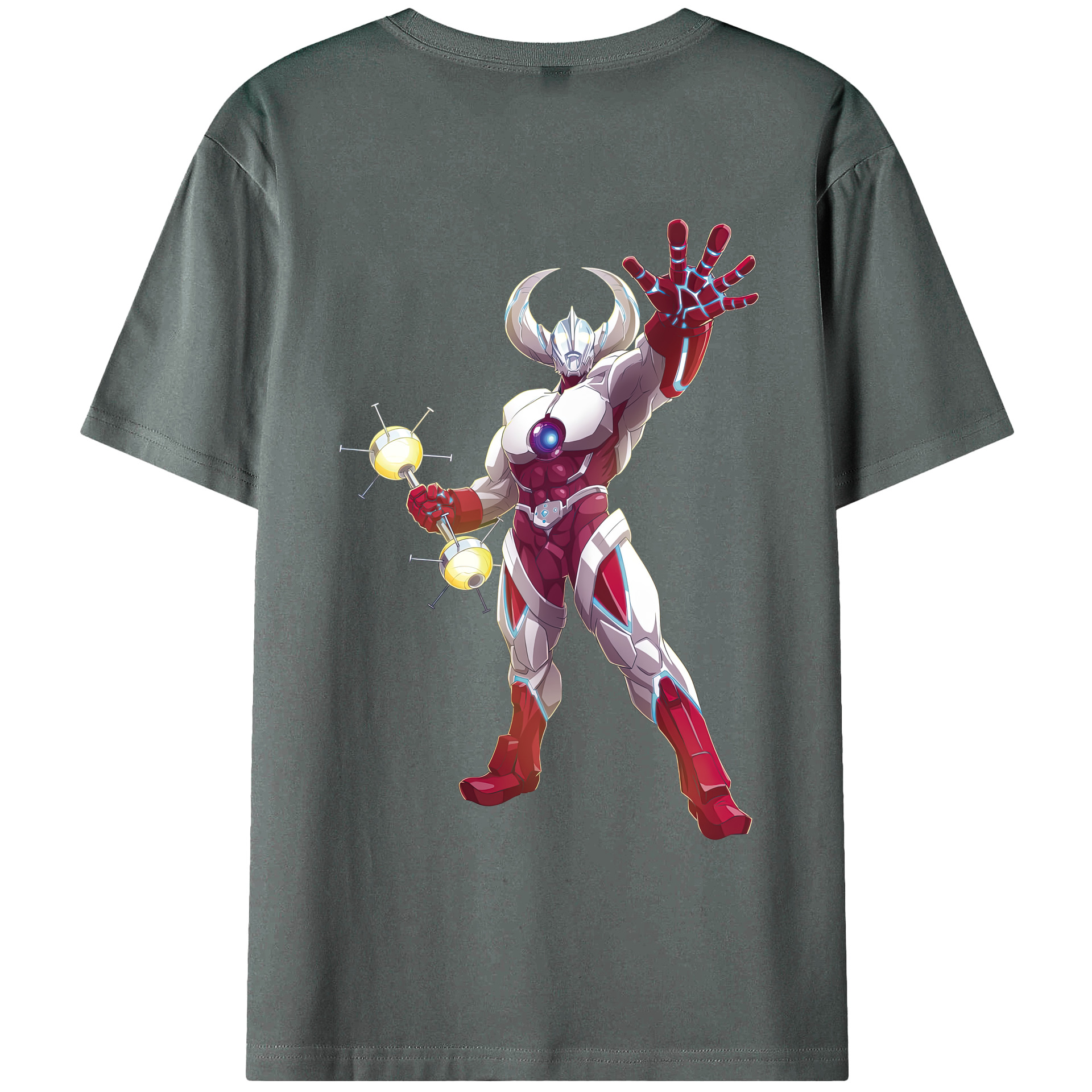 （画像用） ウルトラマン Ultraman 綿100％ メンズ半袖Tシャツ（バックプリント） 通気性